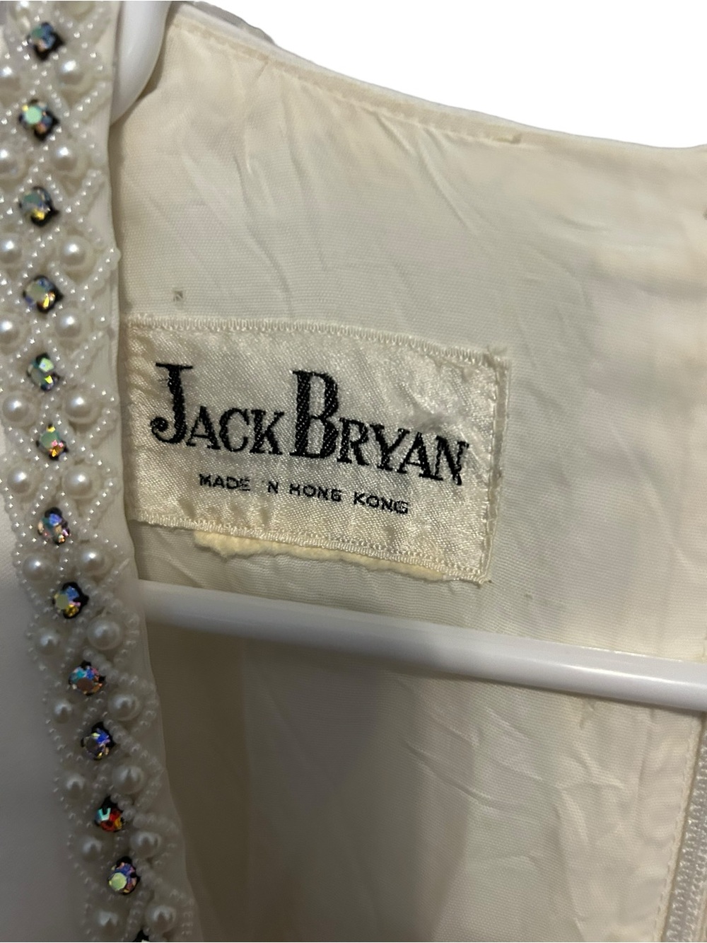 Jack Bryan Embellished white cream Sleeveless Vest shirt - Picture 3 of 8